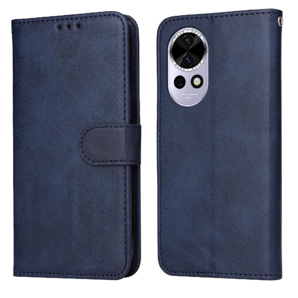Funda Billetera para Huawei Nova 13 con Porta Tarjetas y Soporte Ajustable Azul