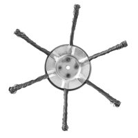 Magideal - Cabezal De Corte De Césped Para Jardín, Cabezal De Cepillo De Disco De Alambre De Acero, Cuchillas De Boda Duraderas Para Cortacésped De Jardinería, 6 Cuchillas