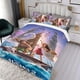 thumbnail image 3 of Moana 2 Conjunto de sábanas temático, trío de piezas, cómodo y amigable con la piel, diseño único, regalo de decoración para el hogar para familiares, amigos y fans,140cm *210cm, 3 of 6