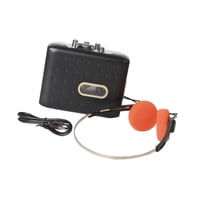 Magideal - Grabadora De Casetes, Grabadora De Casetes Para Mp3, Nostálgica, Ligera, Compacta, Con Auriculares, Portátil Para Viajes Al Aire Libre. Negro