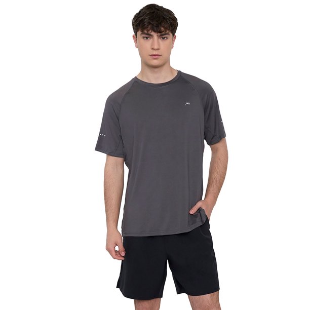 Polera Hombre Deportiva Poliester R-Neck 1 Gris Corona