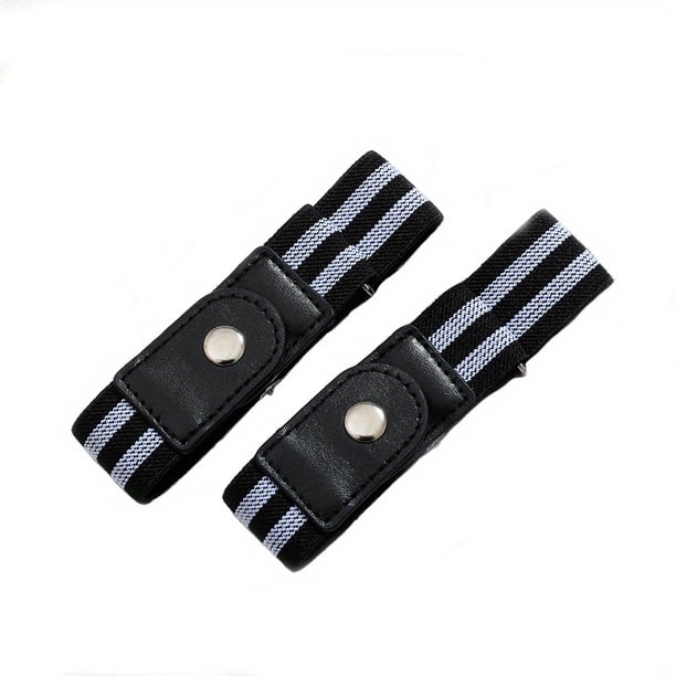 2pcs No Buckle Elastic Belts: Comfort & Style for Men & Women - Perfect for Jeans & Pants!