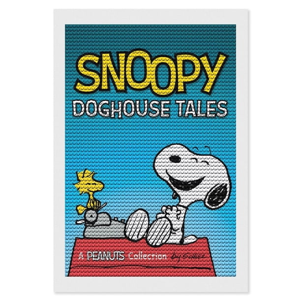 Snoopy Kits de Pintura de Diamantes para Adultos 5D DIY Diamond Art Kits Full Drill Diamond Dots para Regalo Decoración de Pared y Relajación Artes de Gemas 20*30cm