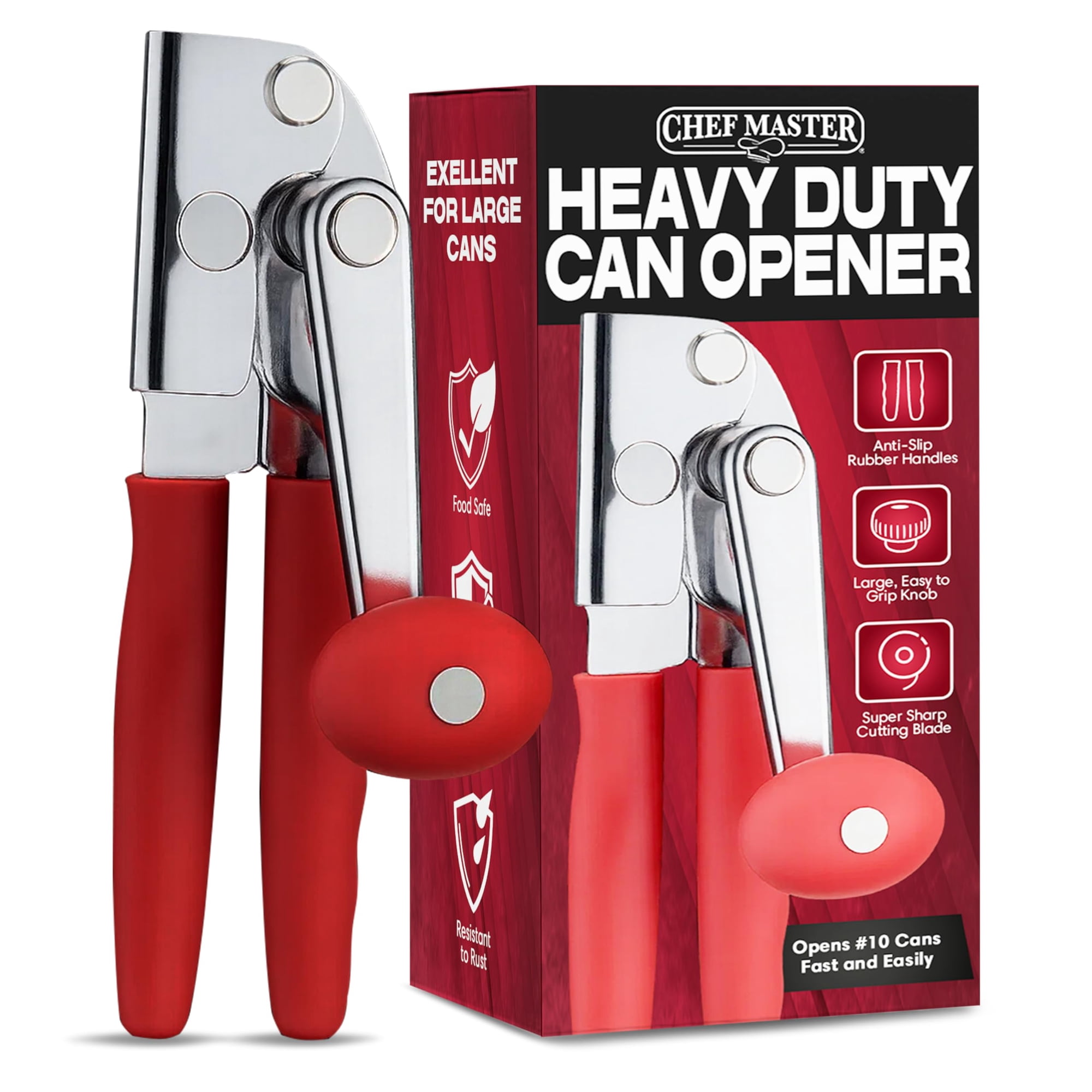 Abrelatas Chef Master Commercial De Acero Inoxidable De Alta Resistencia