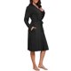 thumbnail image 4 of INSPIRE CHIC Bata de Mujer de Manga Larga Pijama Cubierta Larga con Cinturón a Juego Después de la Ducha Playa Casual Suave Ropa de Casa para Dormir Talla L Negro, 4 of 6