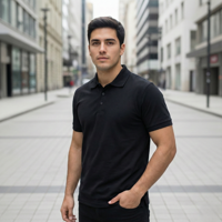 T-World - Polera Polo Outdoor Dryfresh Smooth Uv Hombre Manga Corta Negro