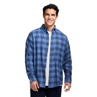 Camisa Izod Stratton De Franela De Manga Larga Con Botones Para Hombre