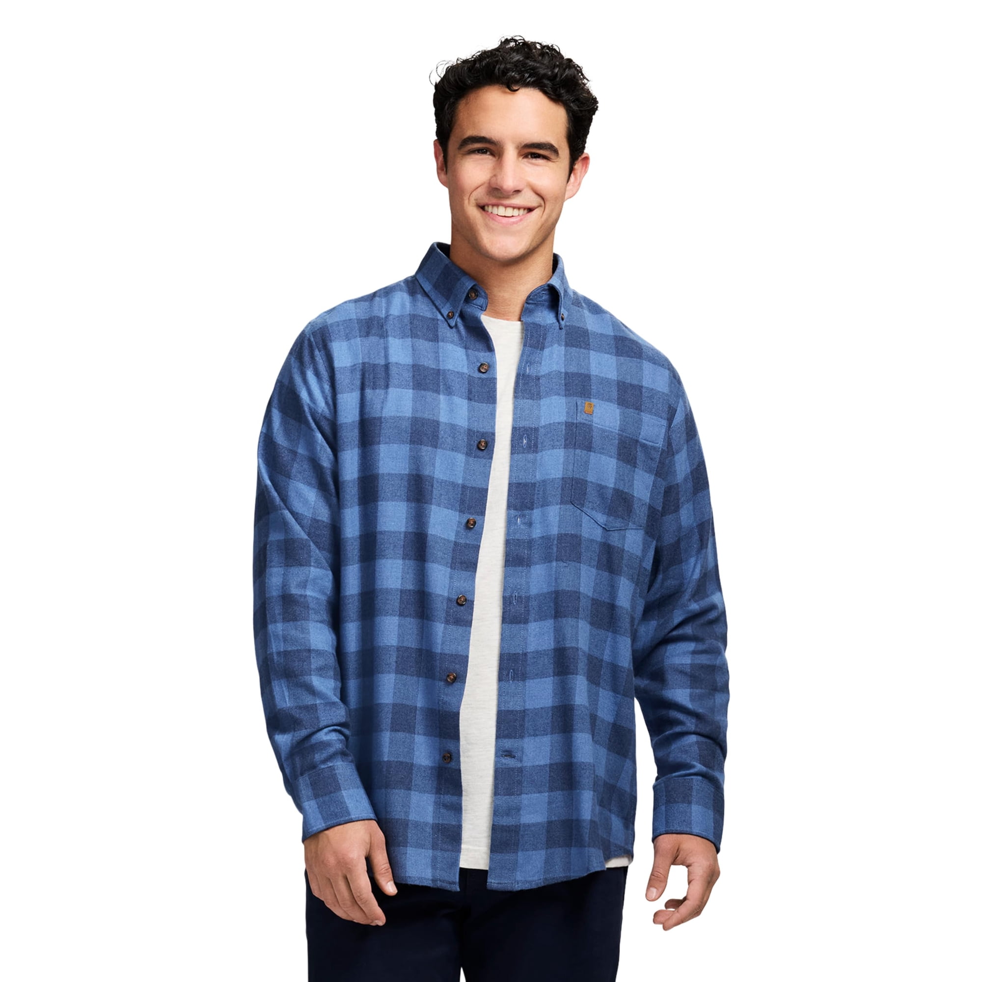 Camisa Izod Stratton De Franela De Manga Larga Con Botones Para Hombre