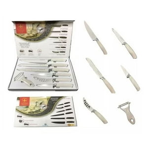 Mitienda - Set Cuchillos 7 Piezas Acero Inoxidable Incluye Pelador