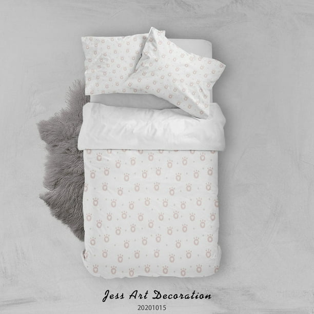 3D Cartoon Animal Paws Pattern Quilt Cover Set Bedding Set Duvet Cover