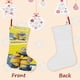 thumbnail image 3 of Minions Tema: Calcetines de Navidad, fino lino blanco para colgar en escaleras y chimenea, decoración navideña para el hogar, regalo de Navidad. 45cm × 32cm, 3 of 5
