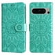 thumbnail image 1 of Funda tipo cartera FOXDOCK para Google Pixel 8 Pro , diseño girasol en relieve, cuero PU, cierre magnético, soporte y tarjetero, 1 of 5