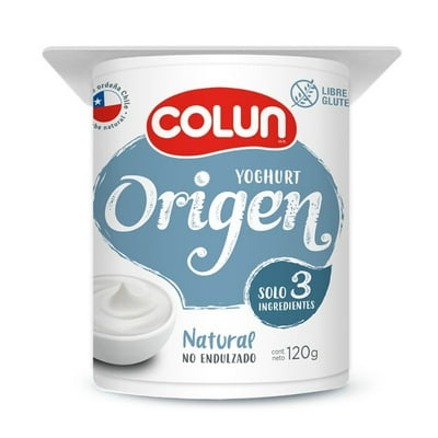 Yoghurt Origen Sabor Natural Pote 120 G Colun