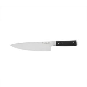 Cuchillo De Chef Kitchenaid Gourmet Forjado Con Triple Remache, 20 Cm, Negro