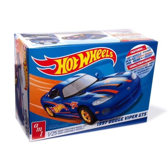 Kit de modelo AMT Hot Wheels Dodge Viper GTS 1997 escala 1/25