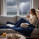thumbnail image 2 of Manta Jacquard Polar Sherpa Martine Azul Marino 127x152cm, 2 of 3