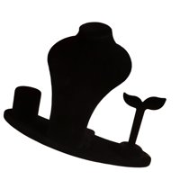 Ioensy - Exhibidor De Collares, Maniquí De Joyería Para Tocador, Mostrador, Tienda Minorista, Color Negro