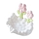 thumbnail image 3 of Jabonera Bandeja de jabón Accesorios para el hogar Linda caja de jabón decorativa con drenaje automático Bandeja de almacenamiento de jabón para ducha flor blanca, 3 of 5