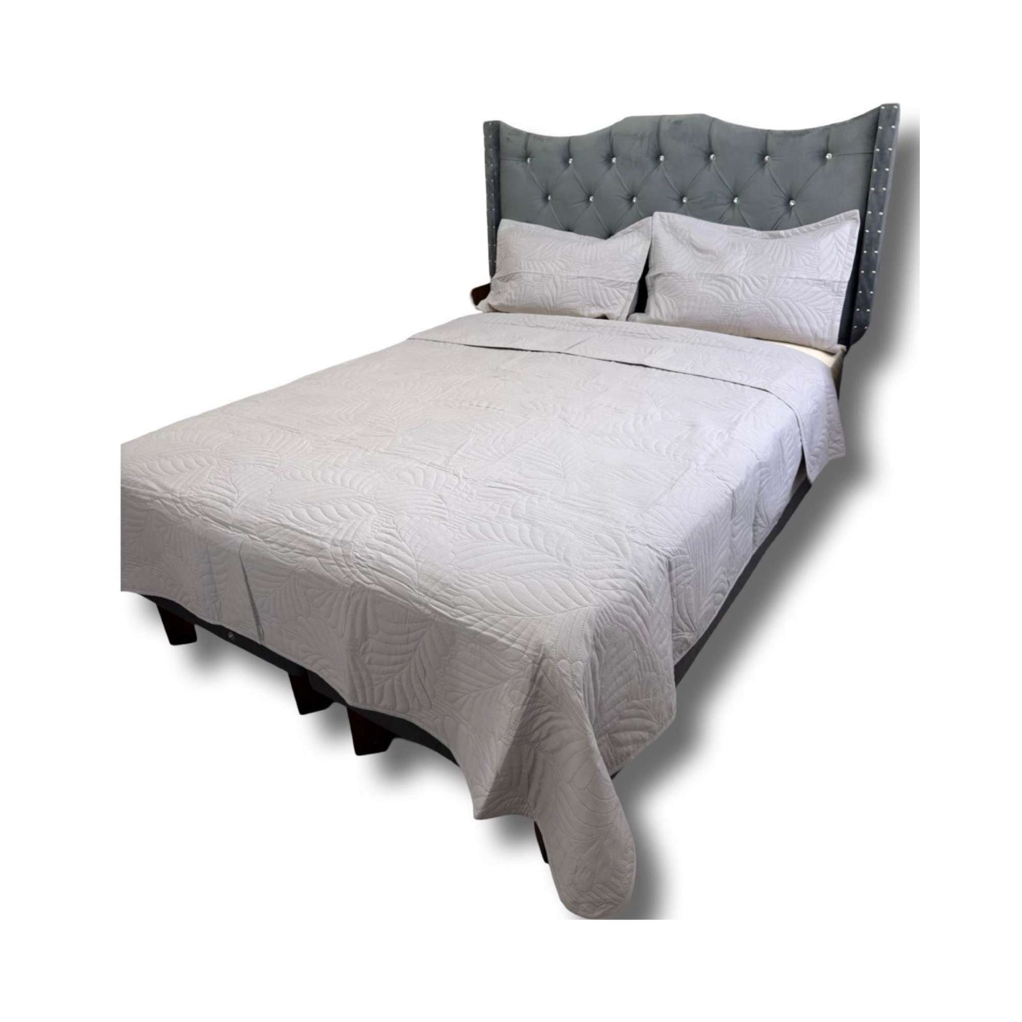 Iiimussa - Cobertor Quilt De Lujo Verano King Gris