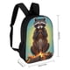 thumbnail image 2 of Mapache-theme Backpack, Campus style schoolbag Bookbag with Adjustable Shoulder Straps And Large Zip Compartment, Unisex Travel Bags., 2 of 6