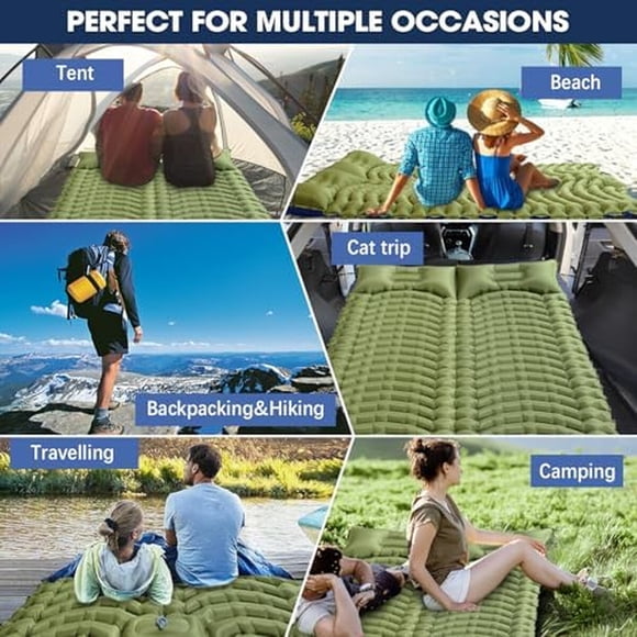 Colchoneta Doble Pretyw 79x140cm Autoinflable Camping 4