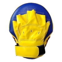 Magideal - Guantes De Boxeo De Enfoque Curvo Para Kick Boxing, Entrenamiento De Sanda Para Practicar , Guantes De Protección Para Patadas Para Boxeo En Tailandia Amarillo Azul