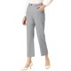 thumbnail image 4 of INSPIRE CHIC Conjunto de Maestra para el Regreso a Clases de Mujer Pantalones de Trabajo de Cintura Alta con Elástico en la Espalda hasta el Tobillo XS Gris Sólido, 4 of 6