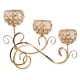 thumbnail image 2 of Portavelas De Cristal Candelabro De 3 Brazos Centro De Mesa De Boda Decoración Para El Hogar Dorado, 2 of 5