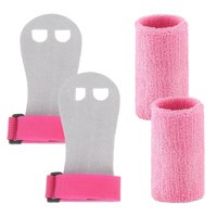 Ioensy - Conjuntos De Muñequeras De Gimnasia Para Niños, Agarres De Mano Para Gimnasia Para Niños, Color Rosa, Talla L
