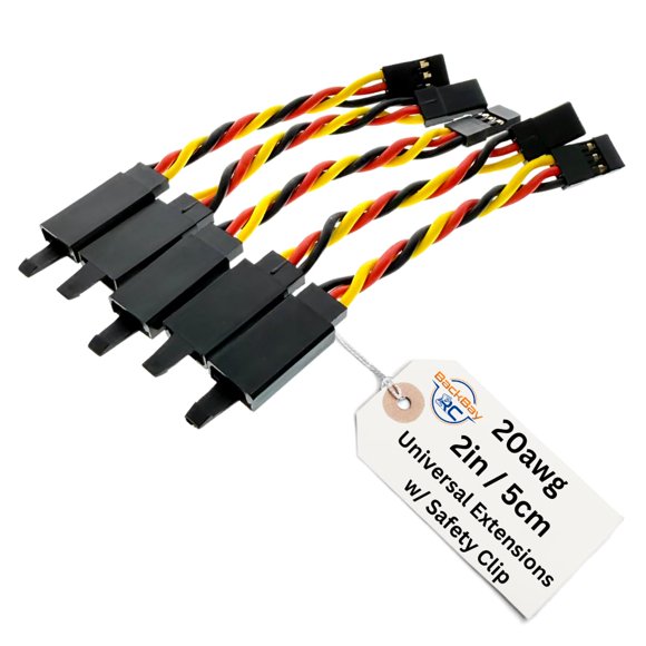 Extensión de servo BackBay R/C 5 cm 20 AWG (5 unidades)