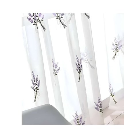 Genérico - Juego De Visillos Lavanda 140X230 Cm 2 Paños