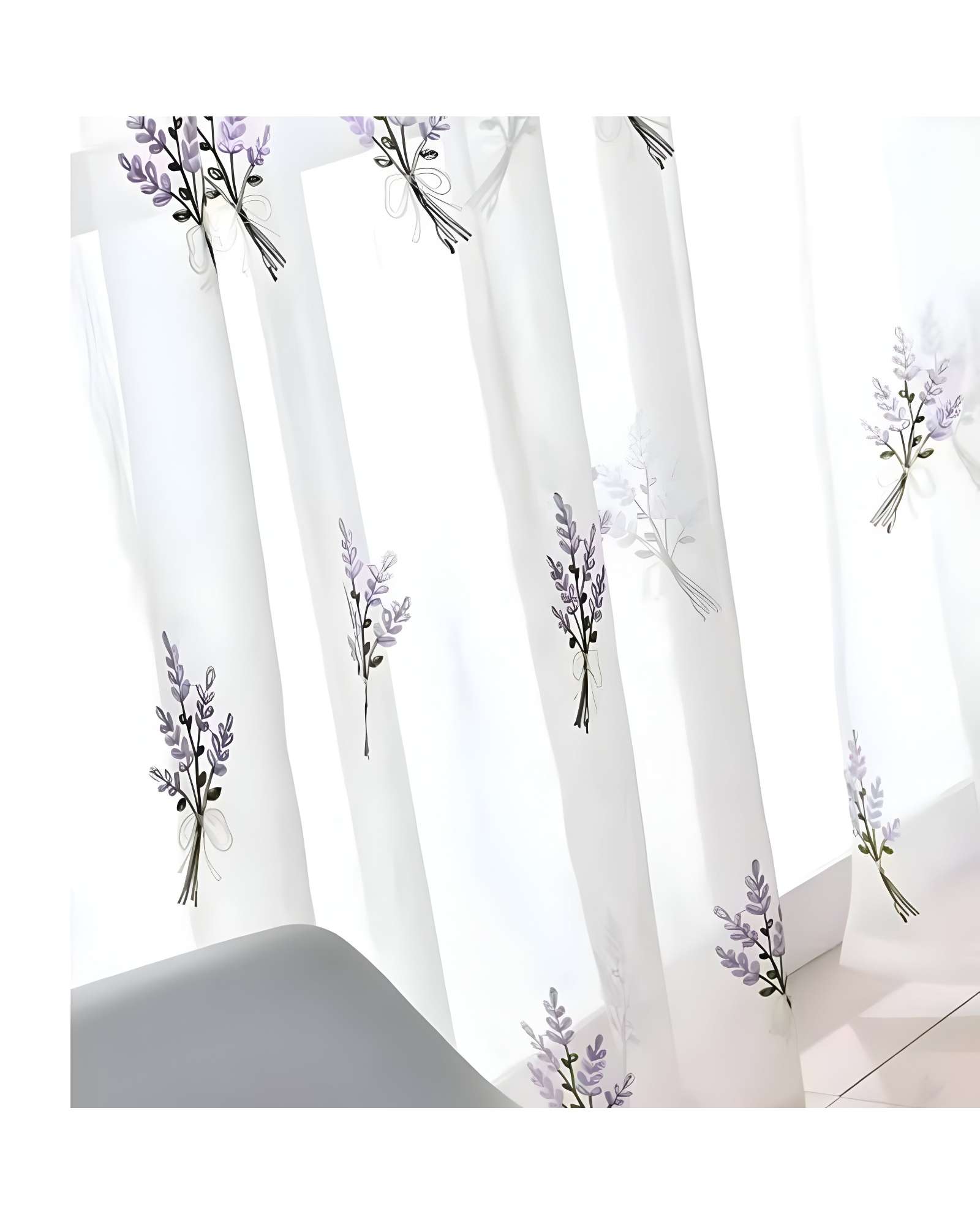 Genérico - Juego De Visillos Lavanda 140X230 Cm 2 Paños