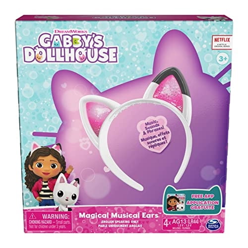 Gabby's Dollhouse, Orejas De Gato Musicales Mágicas Con Luces, Música, Sonidos Y Frases, J Gabby's Dollhouse Gabby's Dollhouse