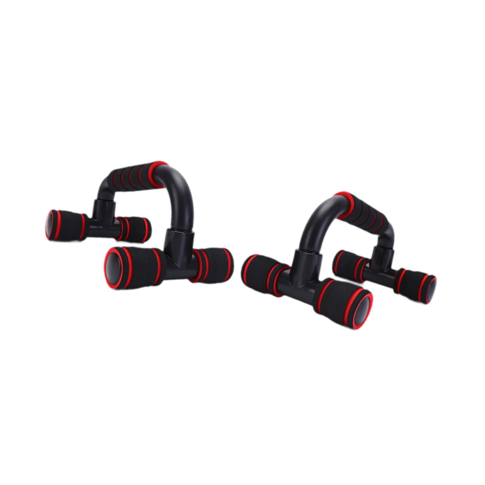 Magideal - Barras De Flexiones, Paralelas, Entrenamiento De Fitness Con Asas Ergonómicas, Minibombas De Agarre, Asas De Flexión Para Equipos De Gimnasio En Casa Rojo