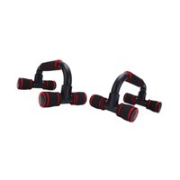 Magideal - Barras De Flexiones, Paralelas, Entrenamiento De Fitness Con Asas Ergonómicas, Minibombas De Agarre, Asas De Flexión Para Equipos De Gimnasio En Casa Rojo