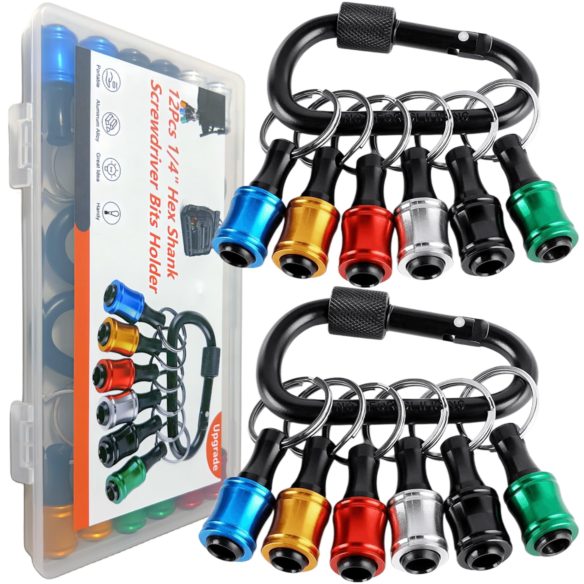Facaincxs - Destornillador Bit Holders 1 4 Con Mango Hexagonal 12 Unidades