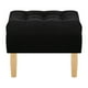thumbnail image 1 of Pouf Wood 1c Felpa 05 Negro, 1 of 4