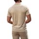 thumbnail image 3 of INSPIRE CHIC Camisetas Henley de Hombre de Manga Corta Casual con Ribete en Contraste XL Beige, 3 of 6