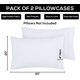 thumbnail image 4 of Fundas de almohada Utopia Bedding King de 50 x 100 cm, 2 unidades, color blanco, 4 of 7