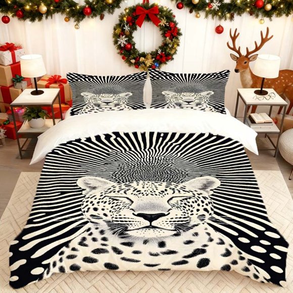 Featuring an Abstract Black Panther Painting a Printed Duvet Cover Set Essential Bedding for Any Home Or Guest Room Suitable for All Seasons with Various Colors