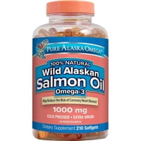 Pure Alaska Omega - Suplemento De Aceite Puro De Salmón Salvaje De Alaska Omega-3 De Alaska 1000 Mg