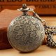 thumbnail image 5 of Reloj de bolsillo Realpoo de cuarzo, bronce, analógico, números arábigos, con cadena, 5 of 6