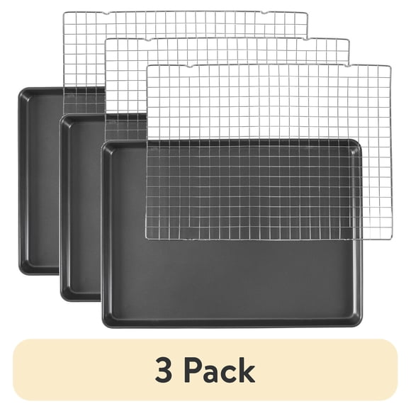 Set 3 Bandejas Wilton Bakeware Antiadherente Acero Inoxidable