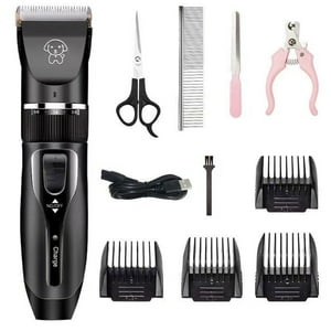 Veat00L - Eléctrico Clipper Para Perros Y Gatos, Cortapelos Perros Gatos, Bajo Ruido Máquina Cortar Pelo Con 4 Peines,Inalámbrico Y Recargable, Kit Maquinillas Para Mascotas Multifuncional