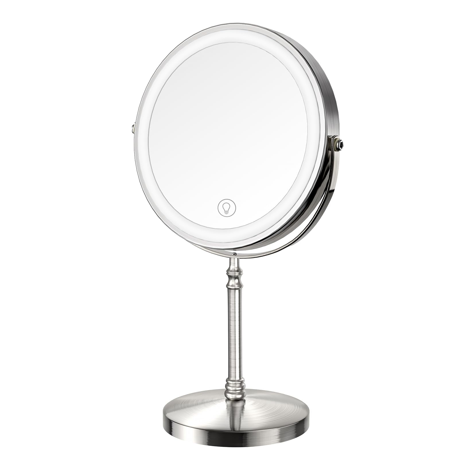 Espejo De Maquillaje Deiovwxs Led De 8 Pulgadas, 1 X 10 X Rotación De 360° Con Luz