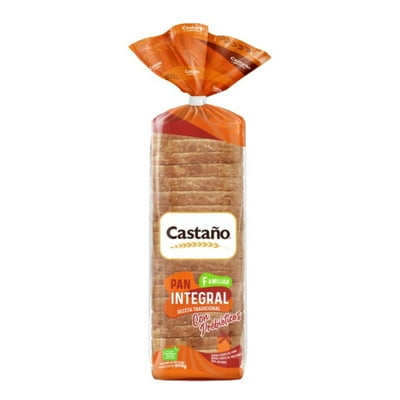 Pan De Molde Integral Familiar 1 Un 630 G Castaño