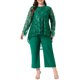 thumbnail image 1 of Conjuntos de Halloween Agnes Orinda para Mujer Tallas Grandes 2 Piezas Blusa de Encaje Floral Bordado de Manga Larga, 1 of 6