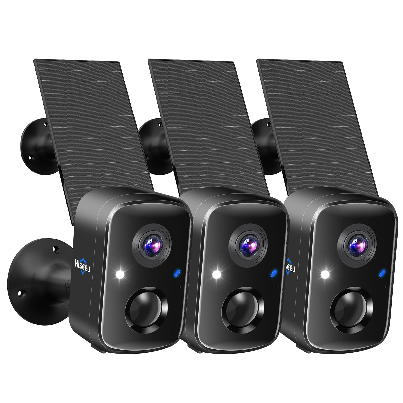 Cámaras De Seguridad Hiseeu 4mp 3k Inalámbricas Para Exteriores Con Energía Solar