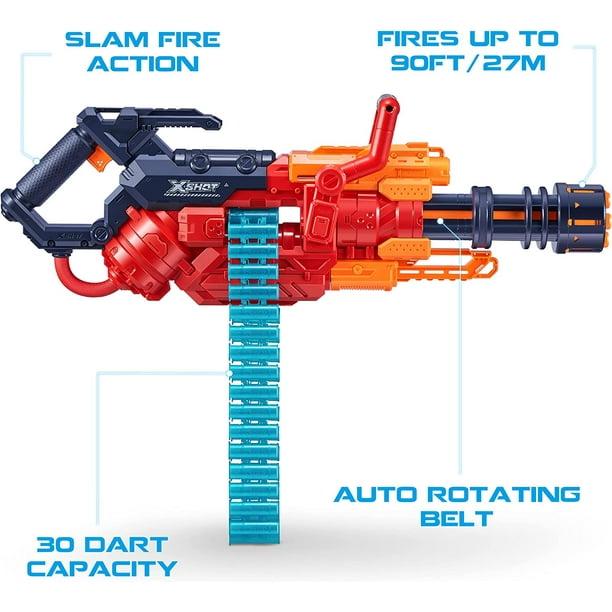Super Ametralladora Lanzador Crusher 48 Dardos X-shot Zuru | Lider