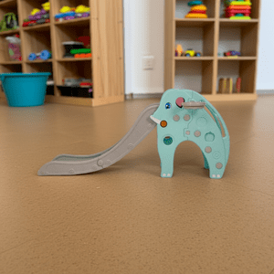 Igpro - Resbalin Elefante 2 En 1 Con Aro Baloncesto Azul